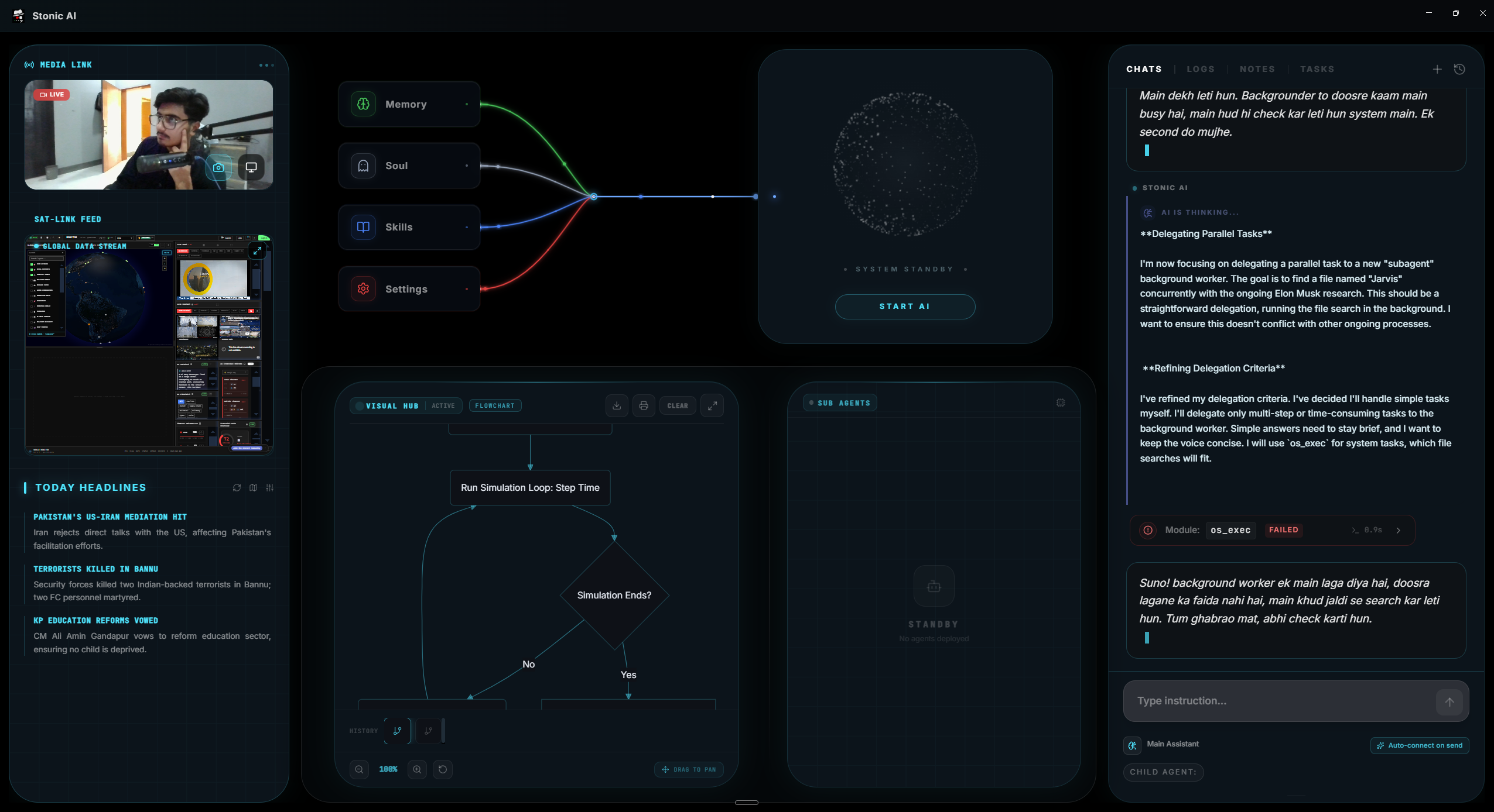 Stonic AI dashboard — the kind of agent you will build